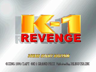 K-1 Revenge title screen for Playstation